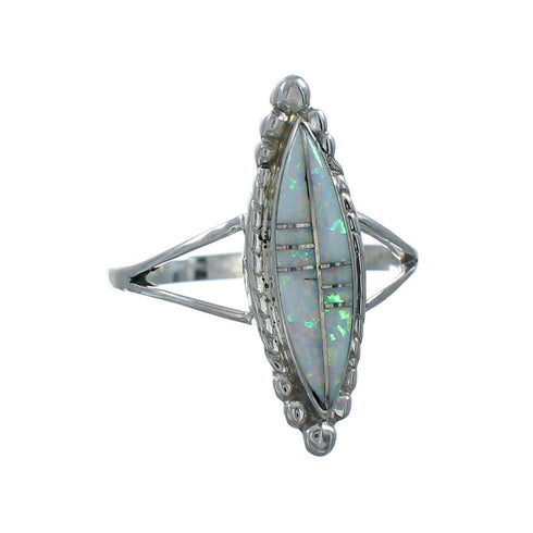 Zuni Opal Sterling Silver Native American Ring Size 6 X11140